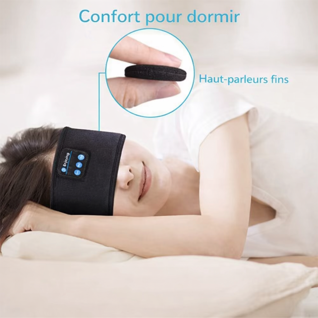 Bandeau élastique Bluetooth 5.0 avec Écouteurs intégrés – sommeil & sport