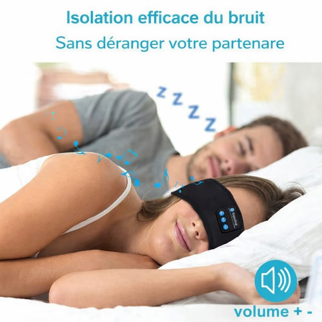 Bandeau élastique Bluetooth 5.0 avec Écouteurs intégrés – sommeil & sport