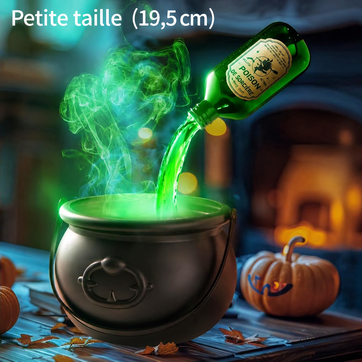 Chaudron Halloween LED avec Effet Brume â Avec ou Sans Squelette