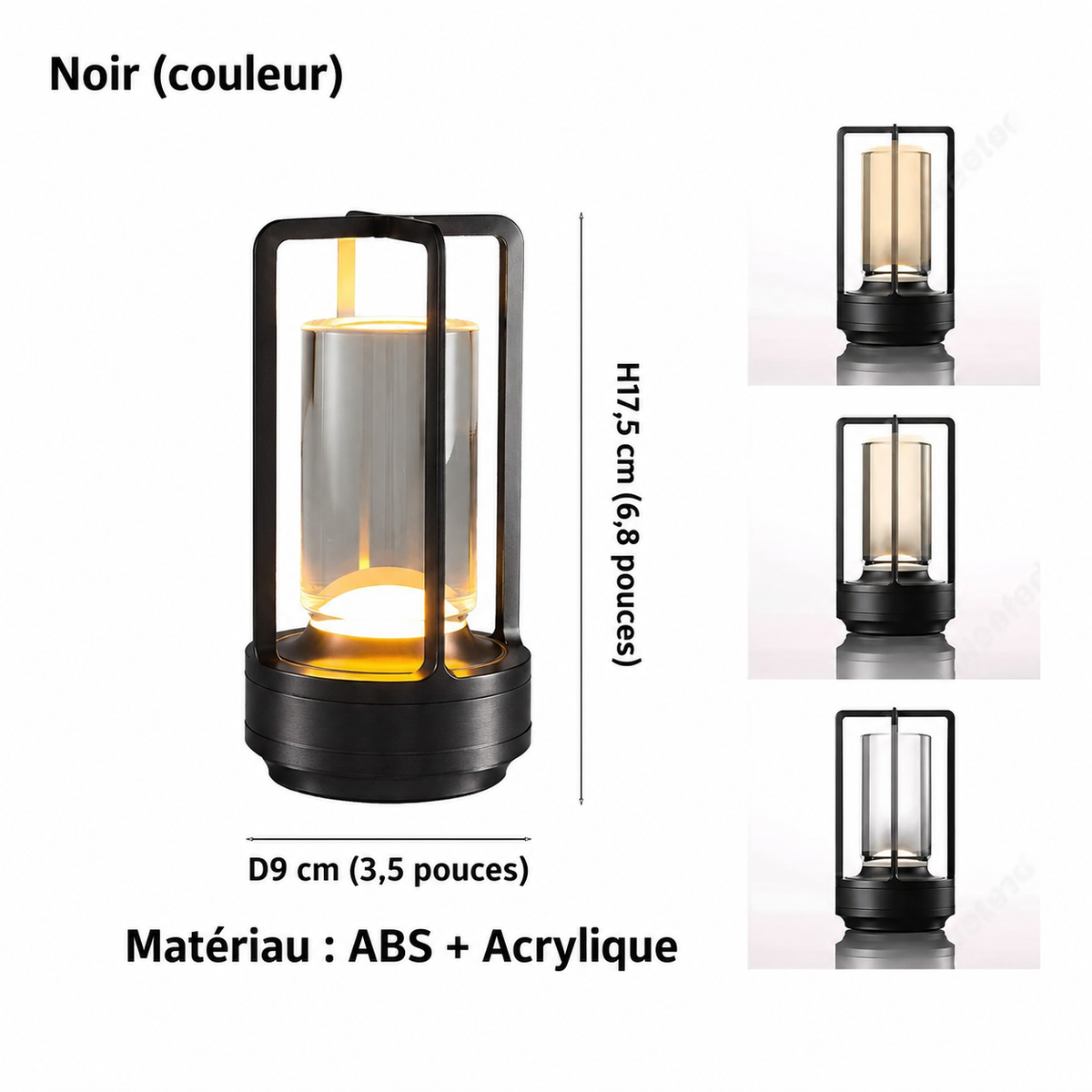 Lampe de Table Rechargeable Sans Fil – LED Tactile & Intensité Réglable