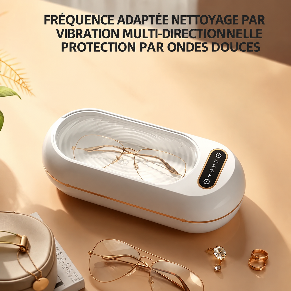 Nettoyeur Ultrasonique pour Bijoux & Lunettes – Nettoyage 45 kHz
