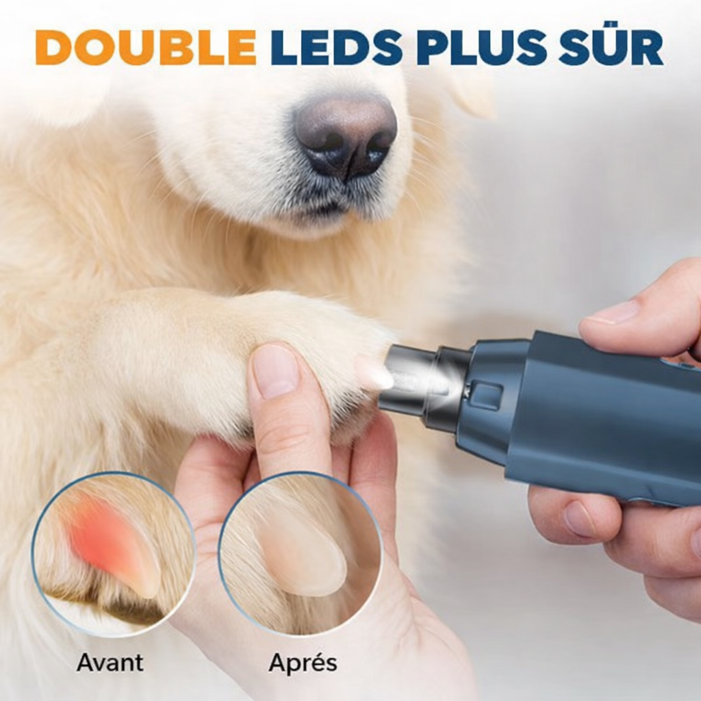 Broyeur à ongles électrique pour chien & chat – Silencieux, USB