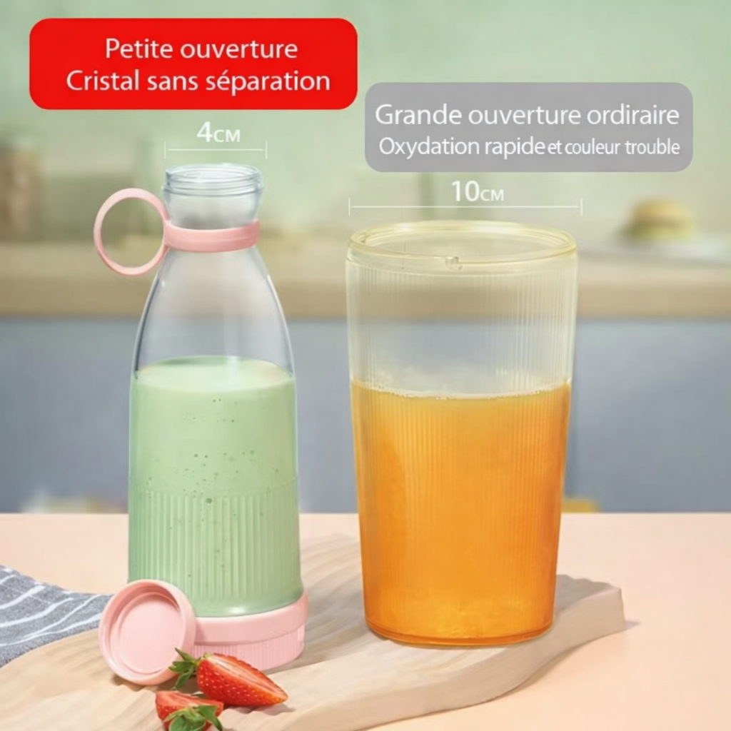 Mini blender Presse-agrumes électrique portable, 6 lames – Jus & Milkshake frais