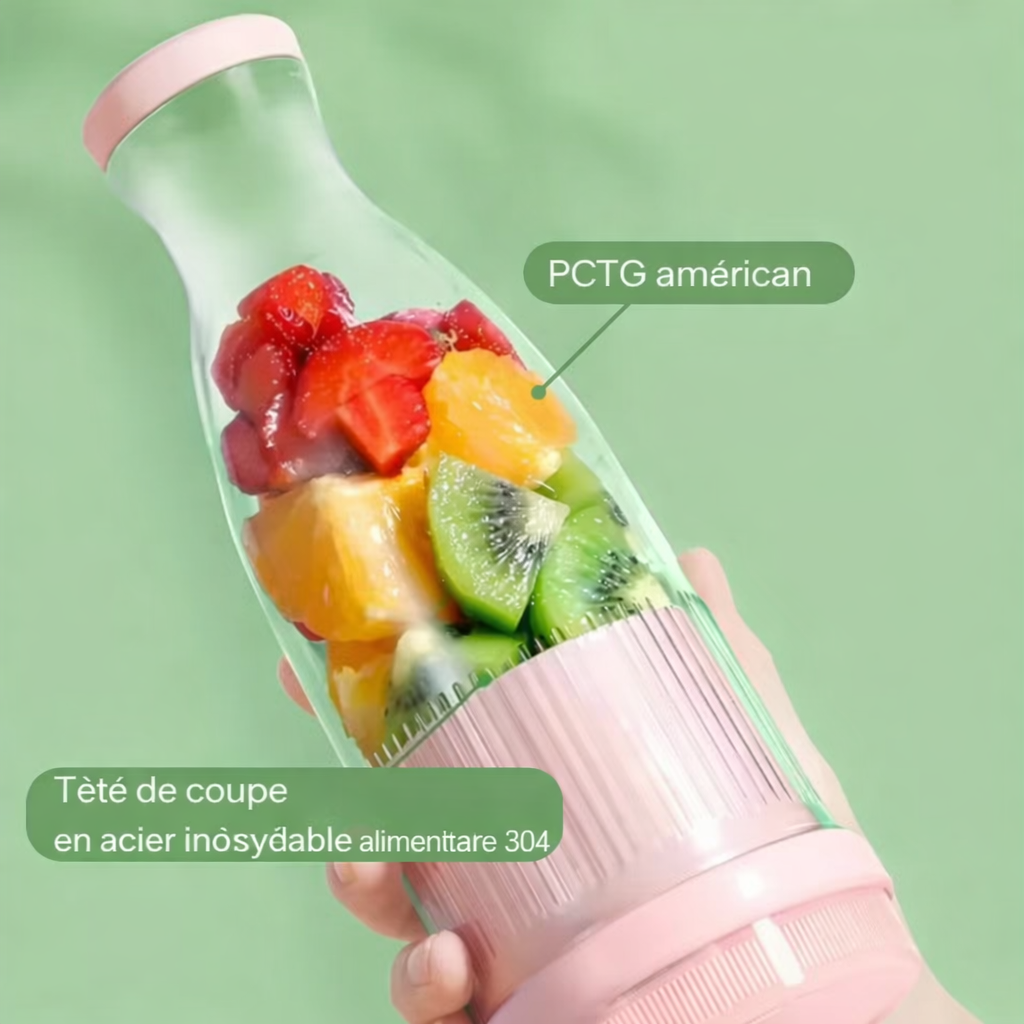 Mini blender Presse-agrumes électrique portable, 6 lames – Jus & Milkshake frais