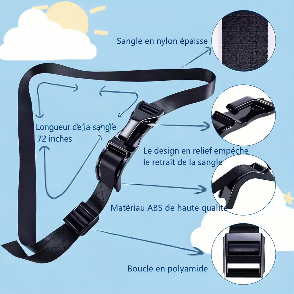 Ceinture de sécurité grossesse – Maintien ventre, confort voiture - Femme enceinte