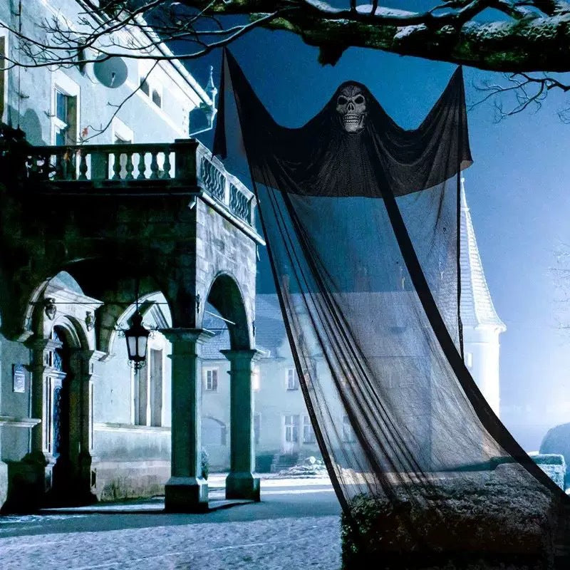 Fantôme Suspendu Halloween 3,3 m – Yeux LED Activés par le Son