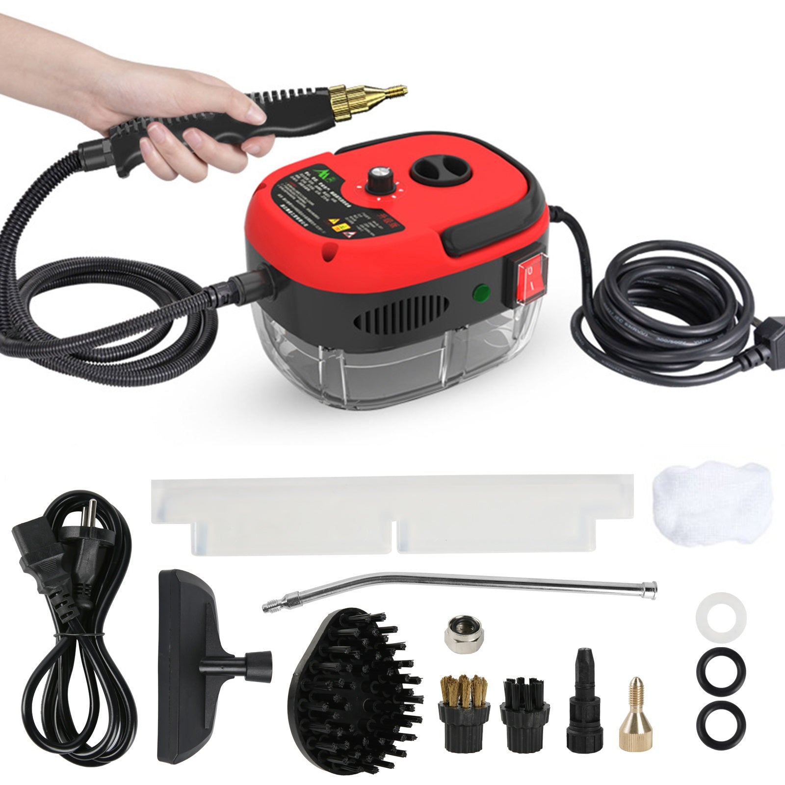 Nettoyeur vapeur portable haute température avec embouts multifonctions