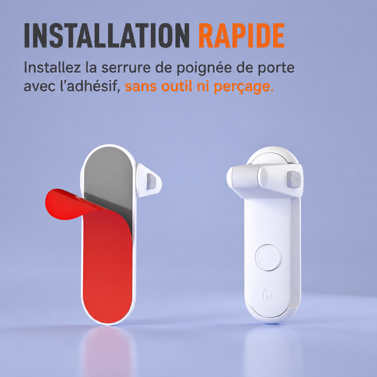 Verrou de poignée de porte pour la sécurité des bébés