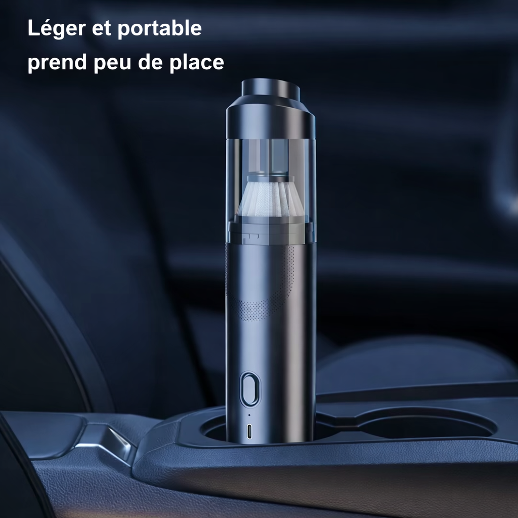 Mini Aspirateur souffleur portable sans fil – Voiture & Maison, Rechargeable USB-C