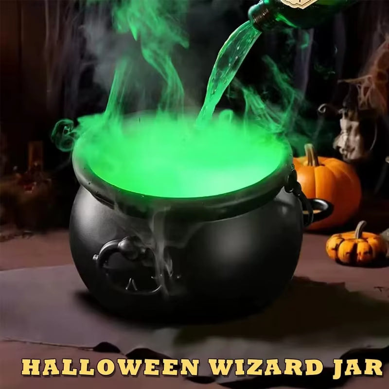 Chaudron Halloween LED avec Effet Brume â Avec ou Sans Squelette