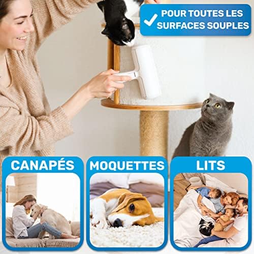 Brosse anti-poils d’Animaux Domestiques réutilisable pour vêtements et meubles