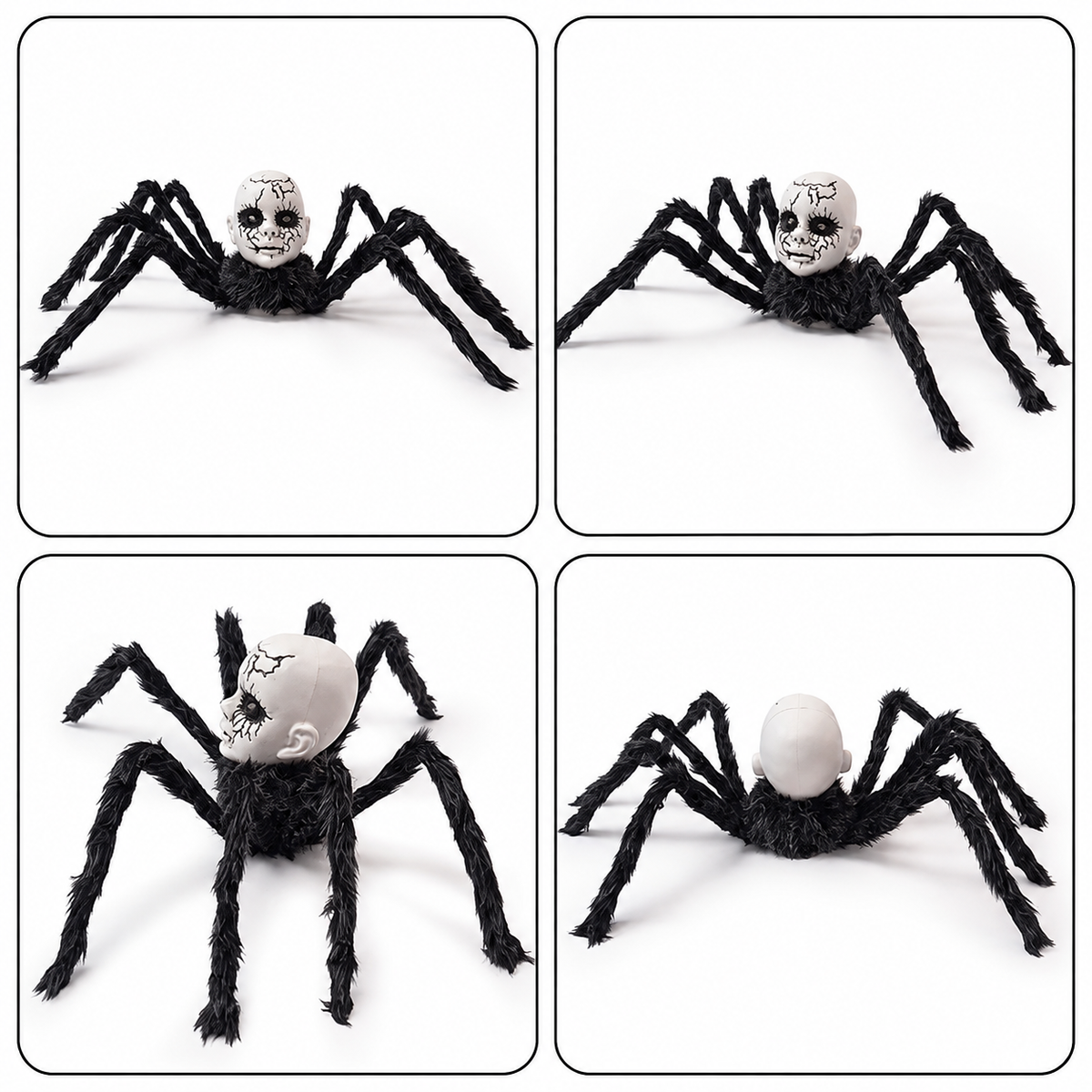Araignée Animée Halloween 60 cm – Yeux LED & Effets Sonores