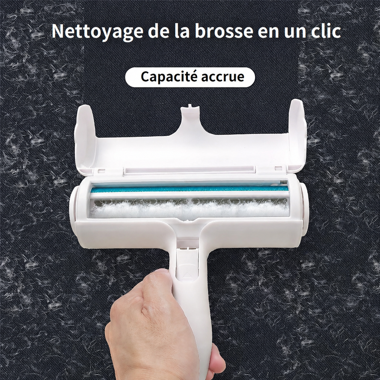 Brosse anti-poils d’Animaux Domestiques réutilisable pour vêtements et meubles