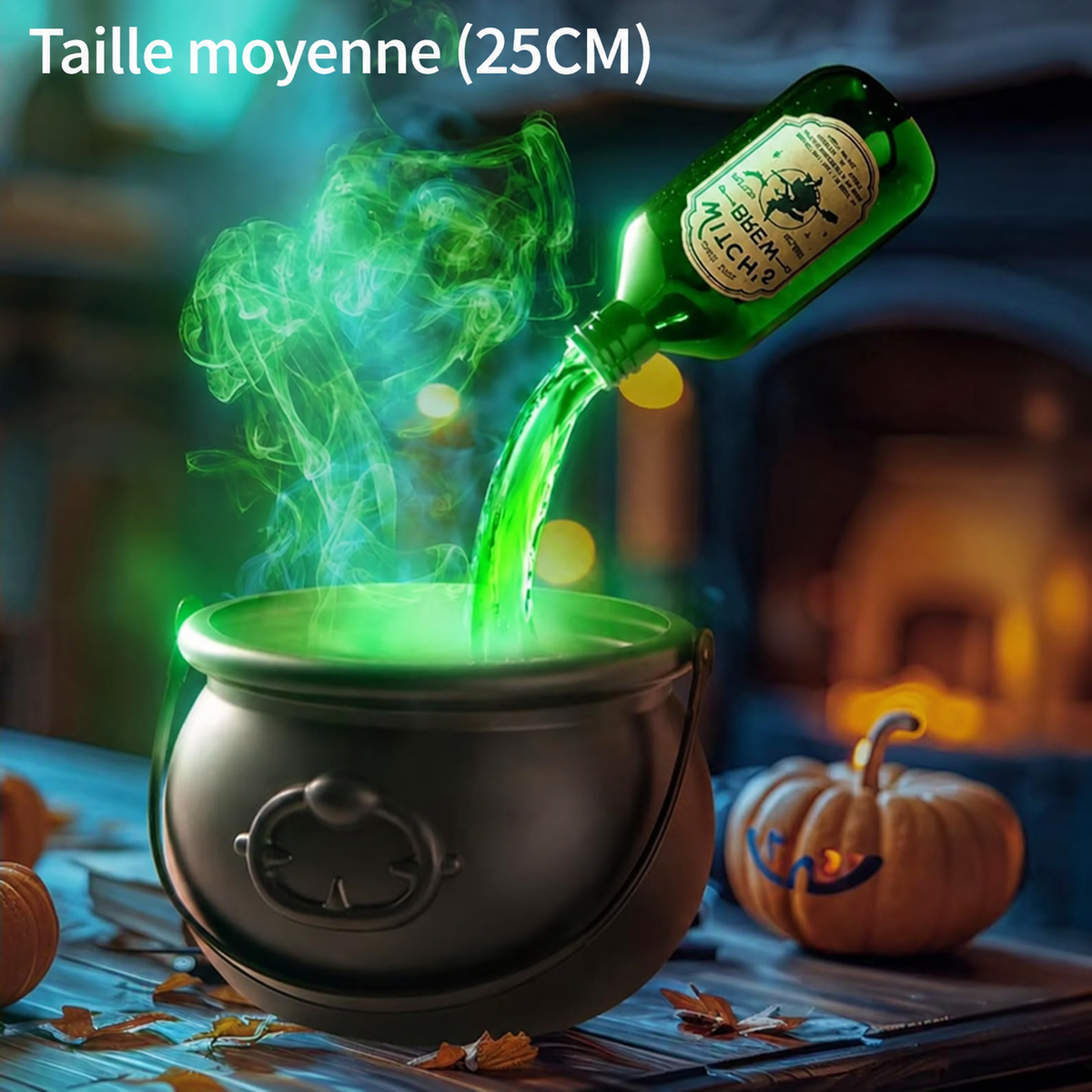 Chaudron Halloween LED avec Effet Brume – Avec ou Sans Squelette