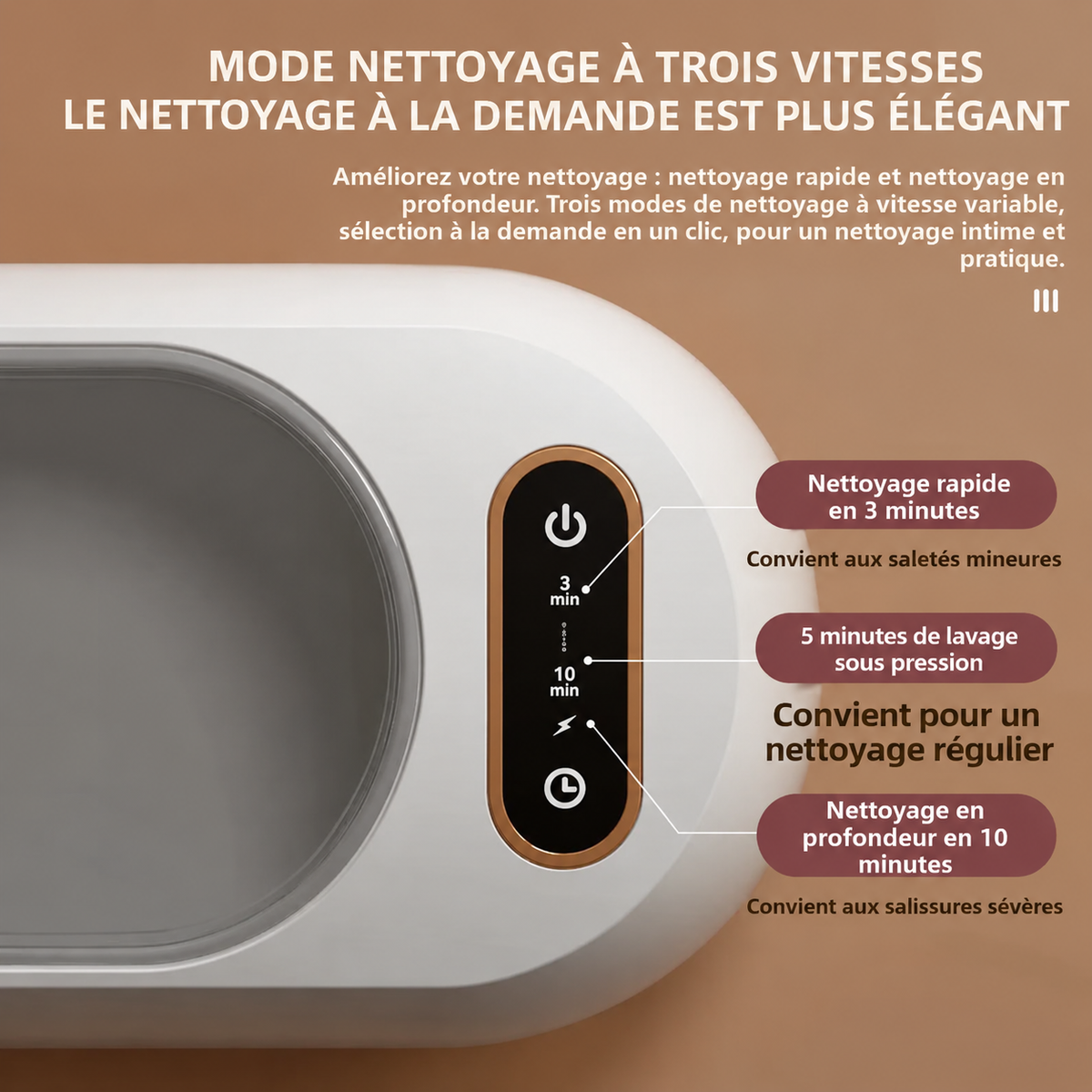 Nettoyeur Ultrasonique pour Bijoux & Lunettes – Nettoyage 45 kHz