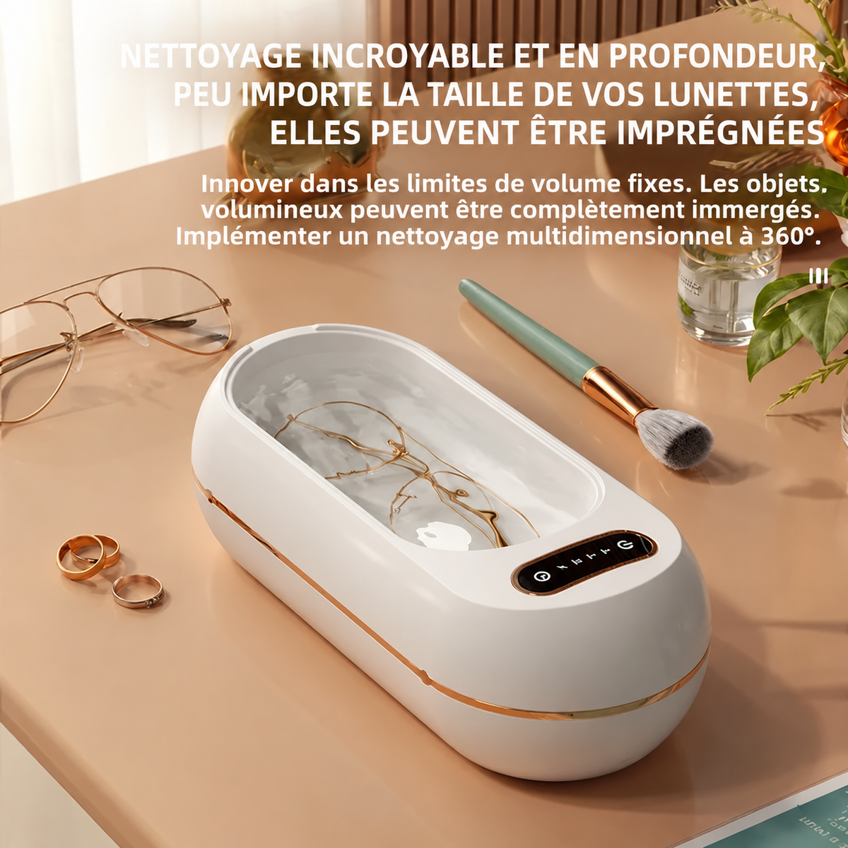 Nettoyeur Ultrasonique pour Bijoux & Lunettes – Nettoyage 45 kHz
