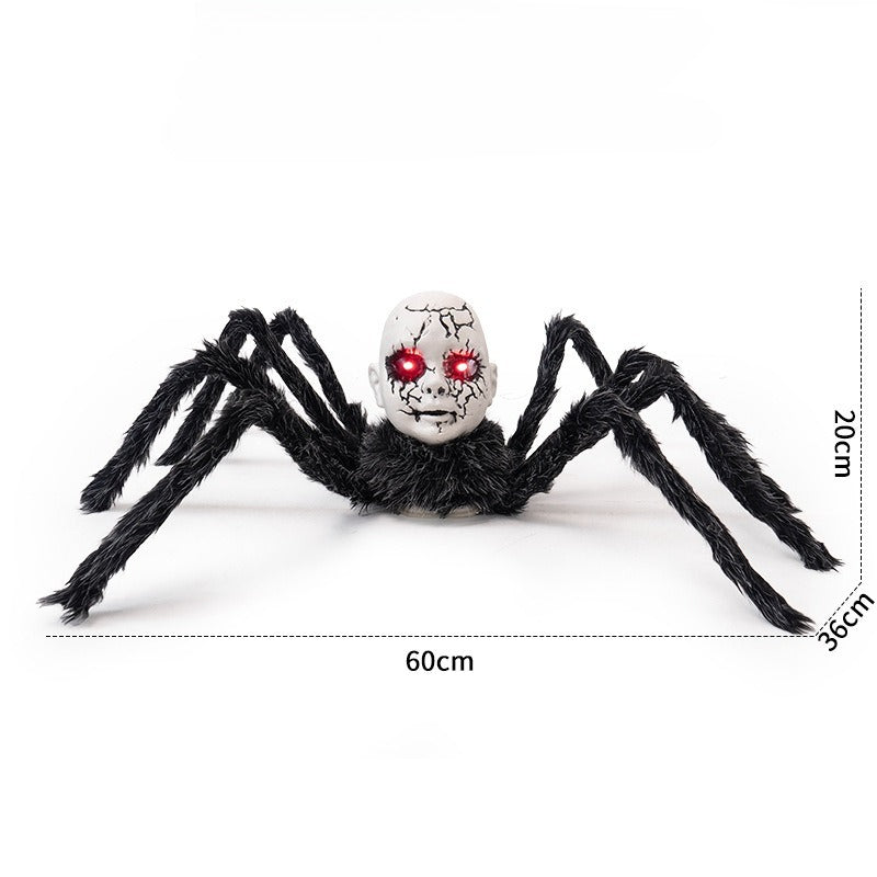 Araignée Animée Halloween 60 cm – Yeux LED & Effets Sonores