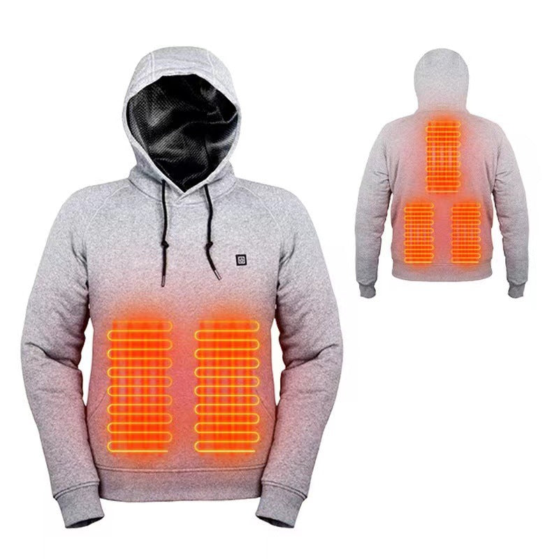 Sweat à capuche chauffant USB pour l'hiver et rester au chaud en plein air
