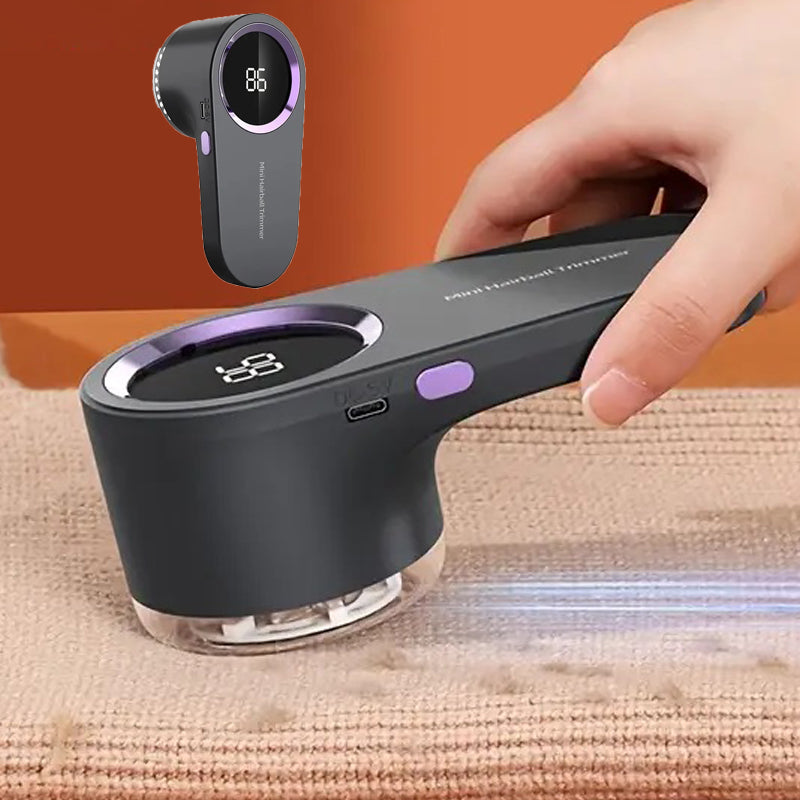 Rasoir anti-bouloches rechargeable avec écran LED pour vêtements, plaids et tissus