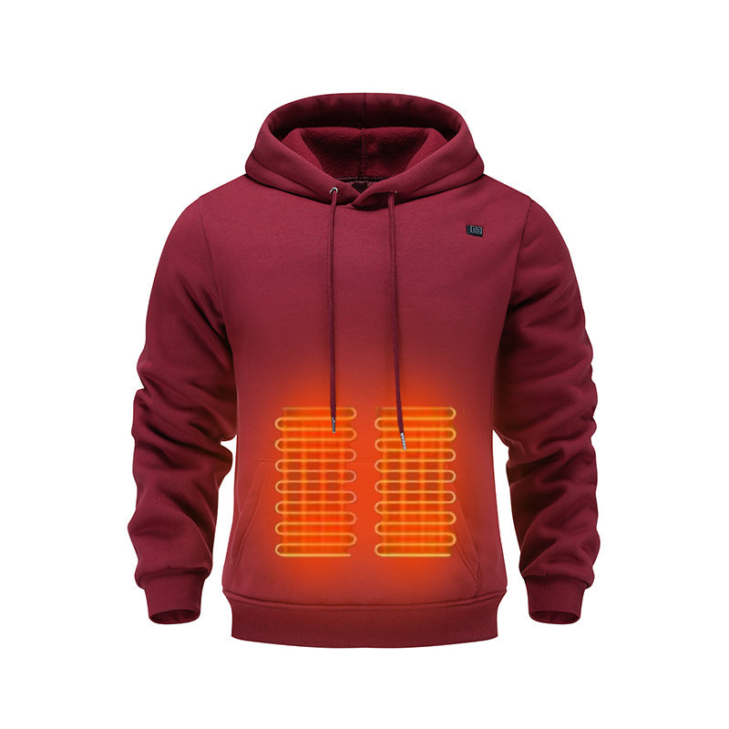 Sweat à capuche chauffant USB pour l'hiver et rester au chaud en plein air