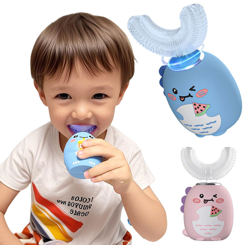 Brosse à dents électrique sonique 360° en U pour enfants