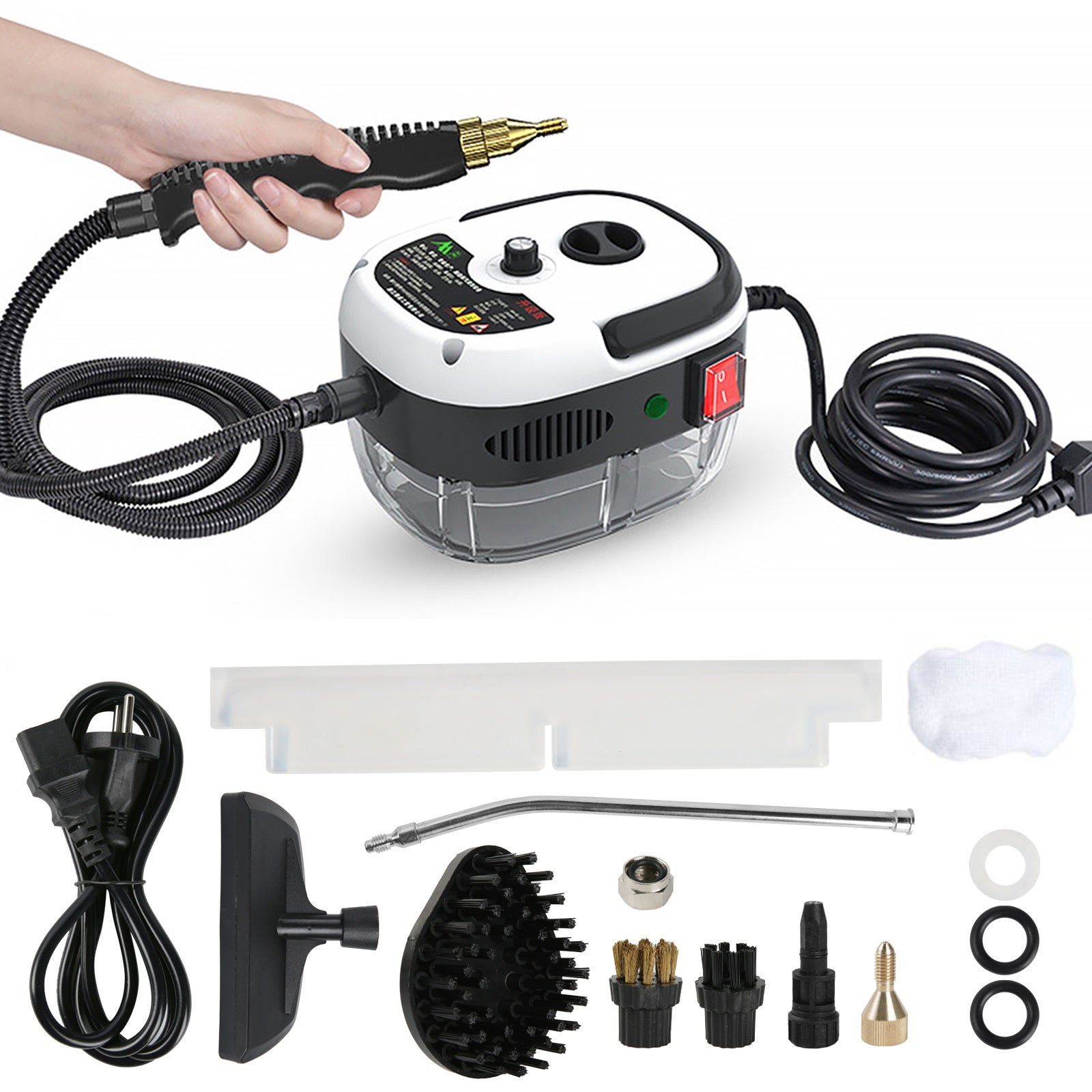 Nettoyeur vapeur portable haute température avec embouts multifonctions