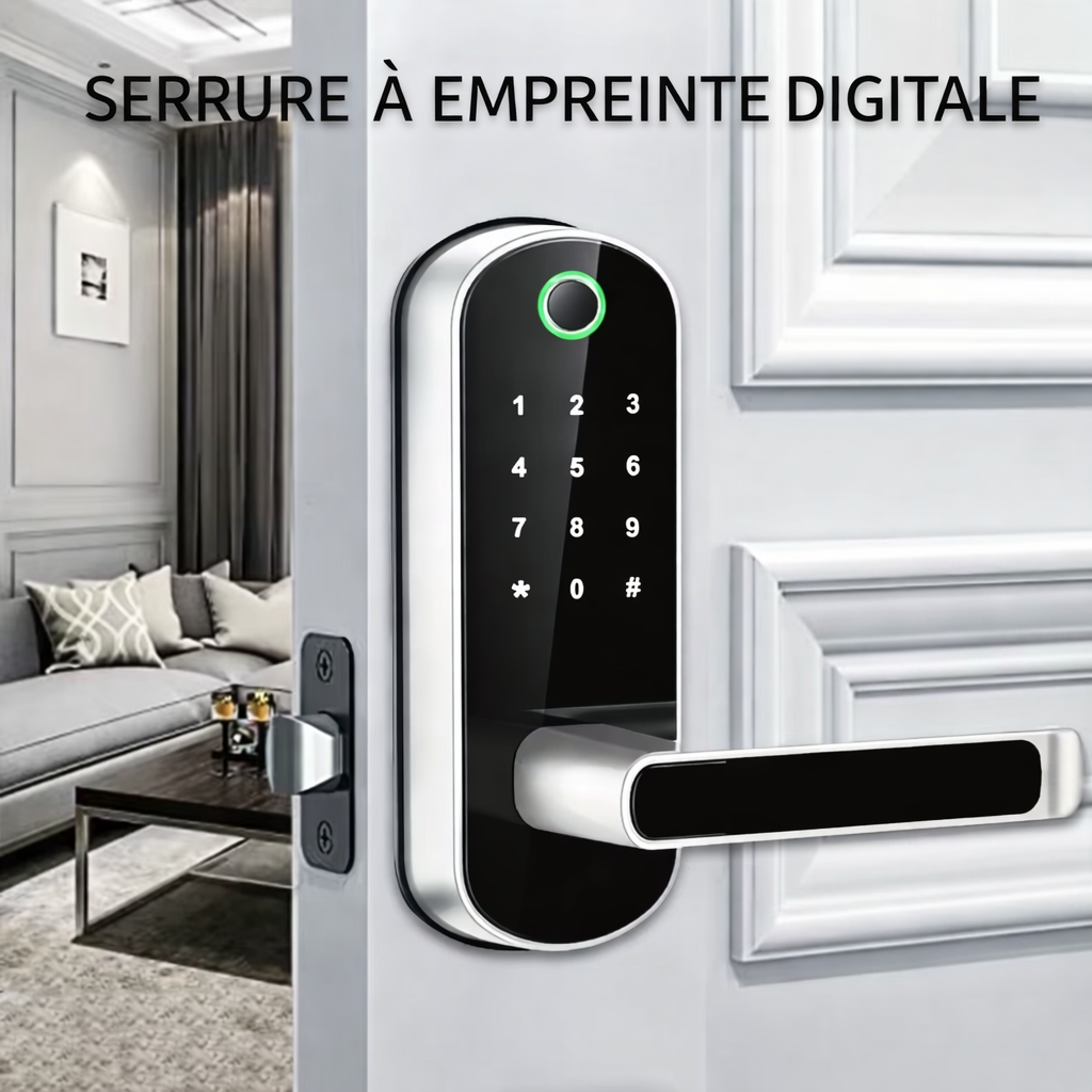 Serrure Connectée Empreinte Digitale WiFi – Clavier Tactile & Application Mobile (IP67)