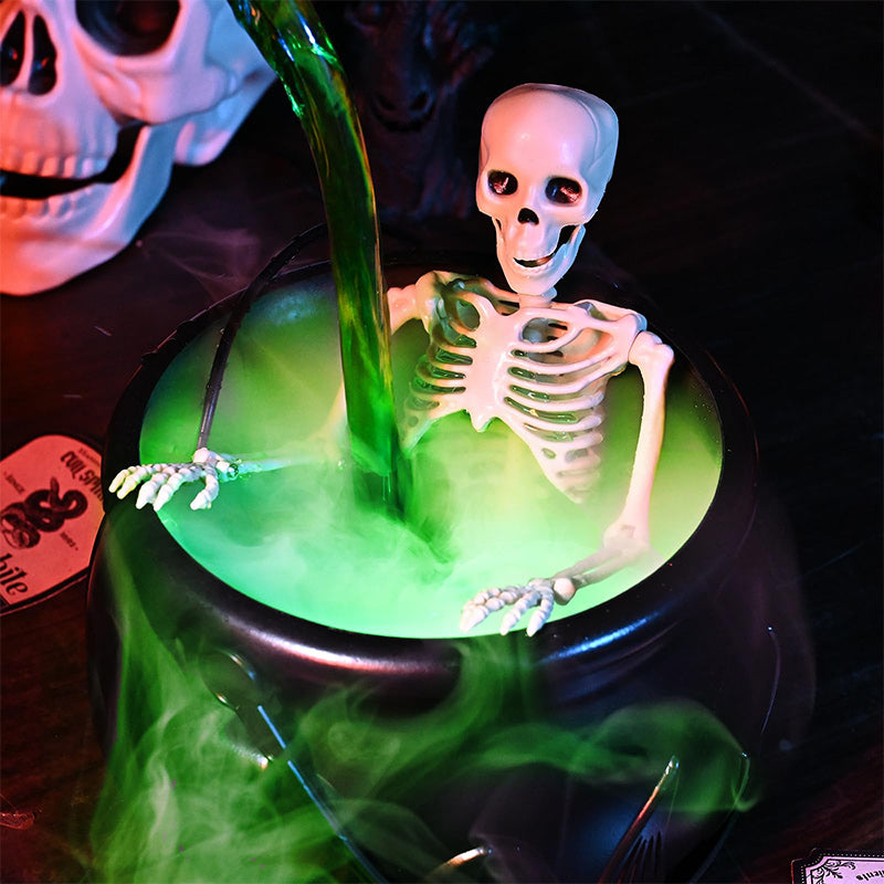 Chaudron Halloween LED avec Effet Brume – Avec ou Sans Squelette