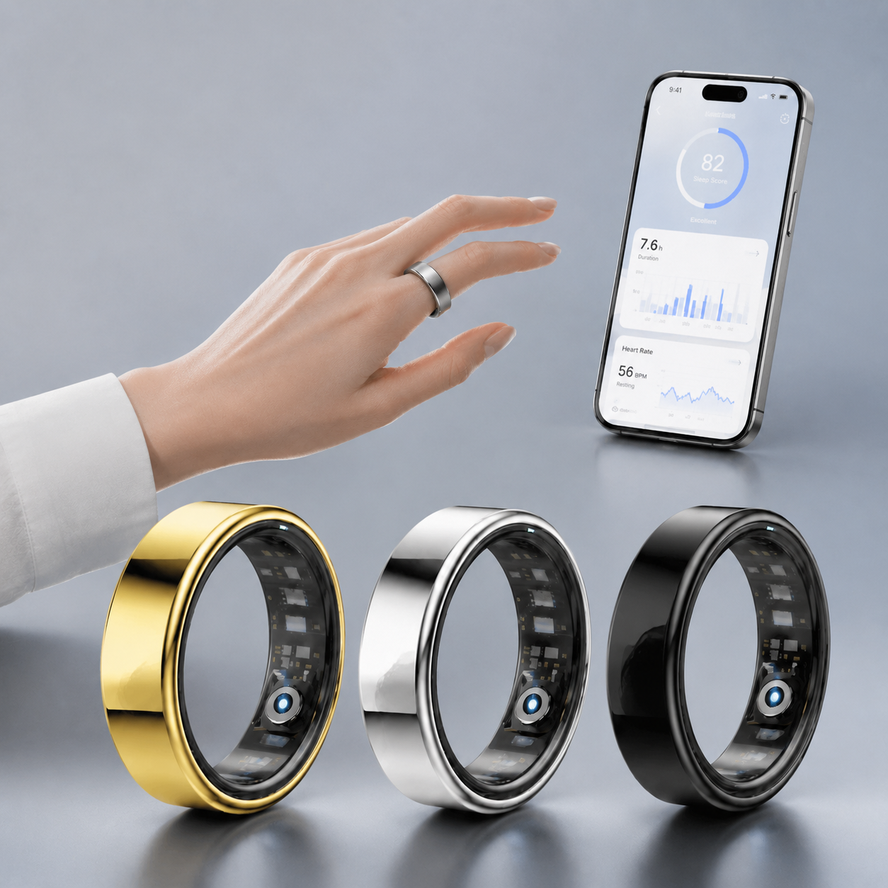 Bague connectée intelligente multisport avec suivi du sommeil et de l’activité