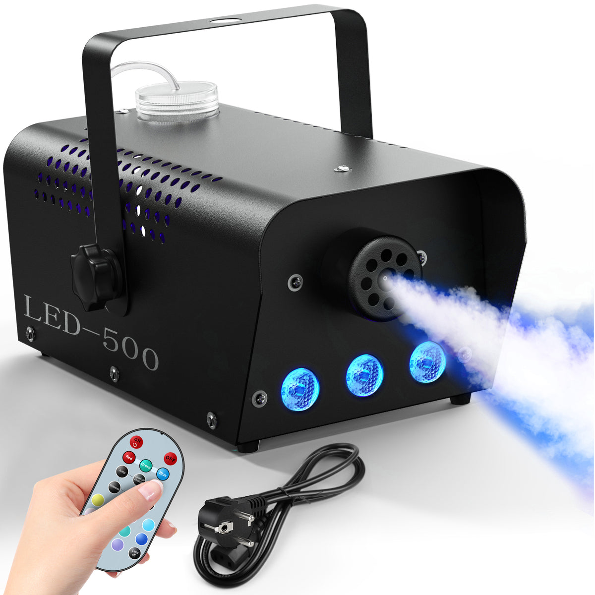 Machine à Fumée RGB 500 W avec Télécommande – Effet LED