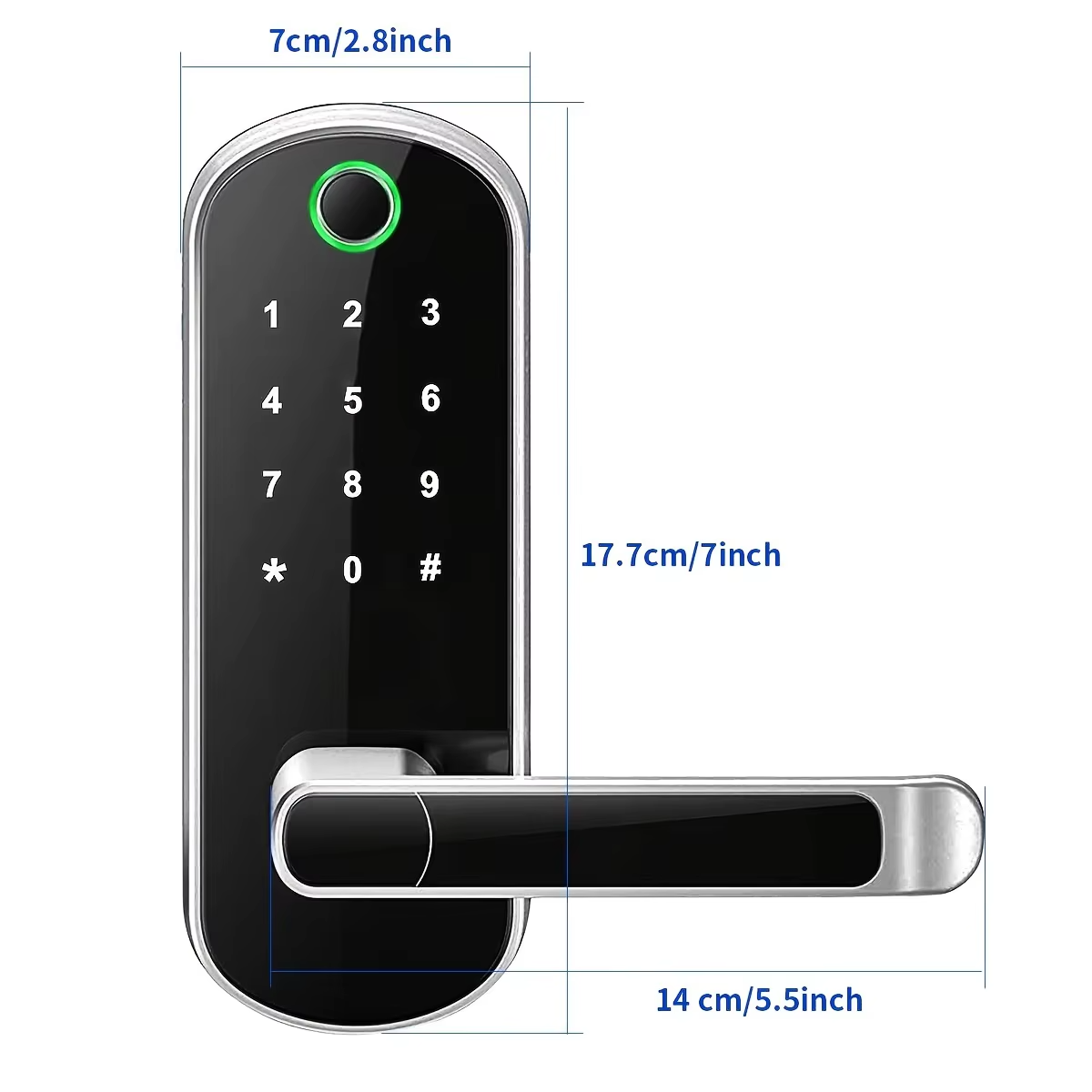 Serrure Connectée Empreinte Digitale WiFi – Clavier Tactile & Application Mobile (IP67)