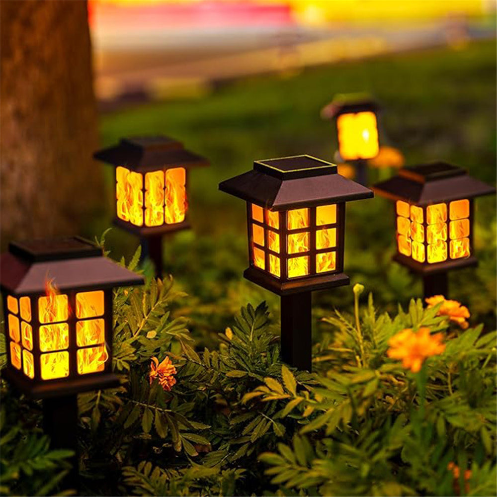 Lampes Solaires Effet Flamme LED - Halloween