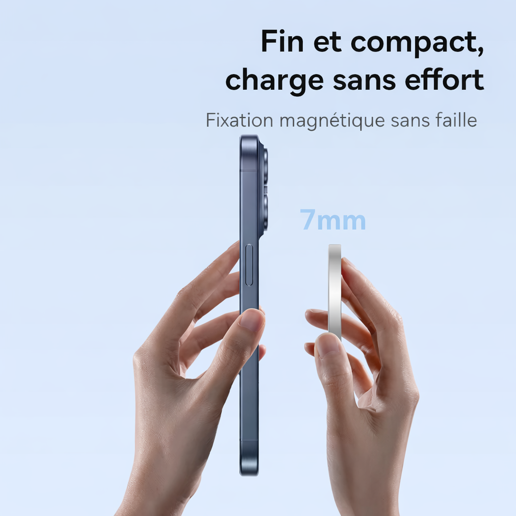 Baseus Qi2 15W – Chargeur sans fil magnétique Ultra rapide pour iPhone