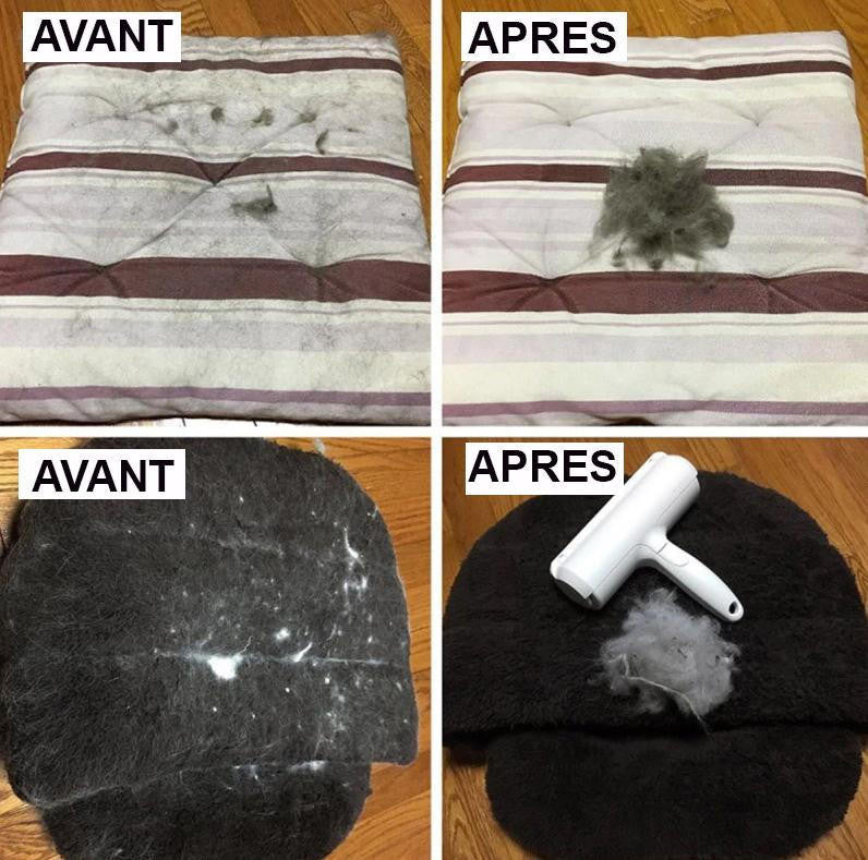 Brosse anti-poils d’Animaux Domestiques réutilisable pour vêtements et meubles